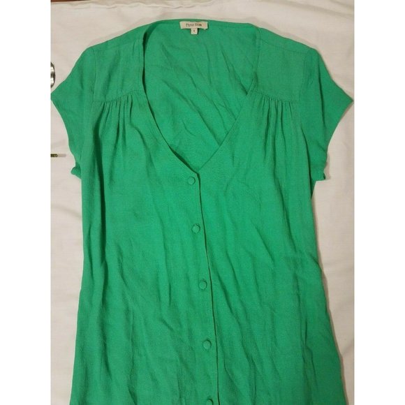 Flynn Skye Sz. S Eterie Maxi Dress Emerald Button Up Long Cut Out Back - Picture 4 of 8